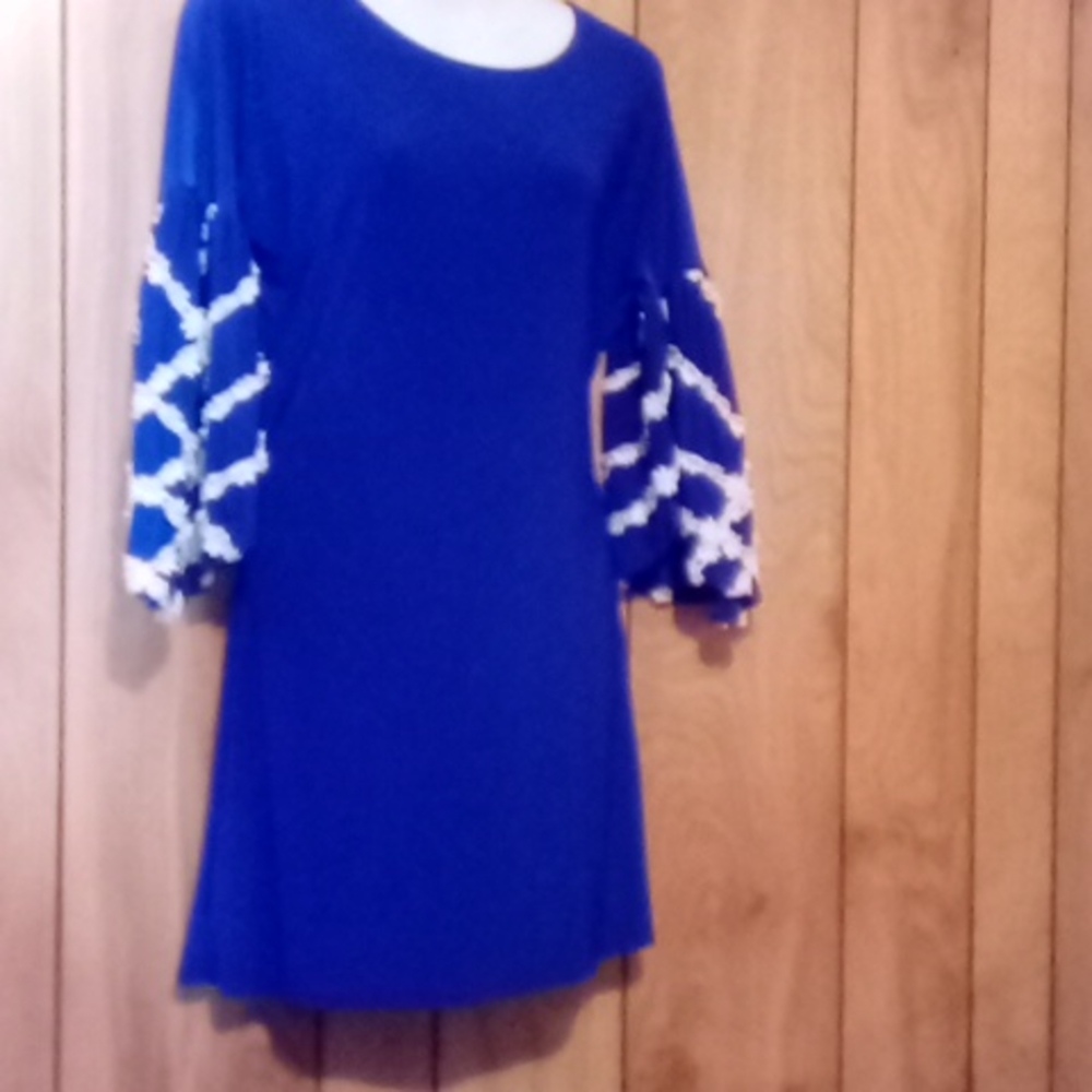 Judith March embroidery Bell sleeve dress